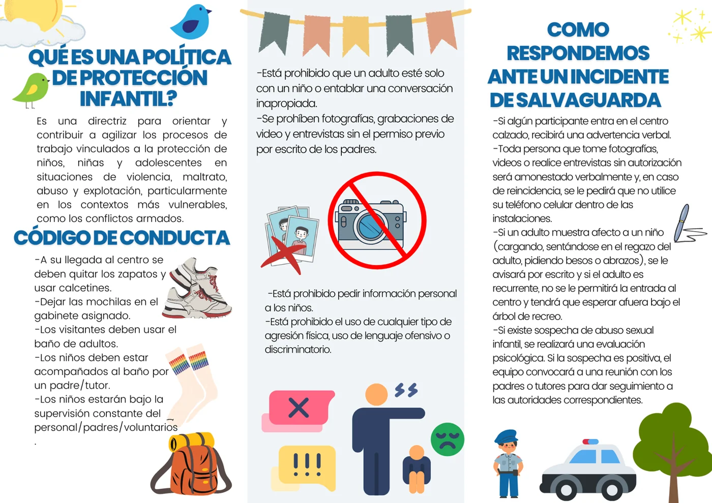 Nuestra Política de Salvaguarda Infantil.
